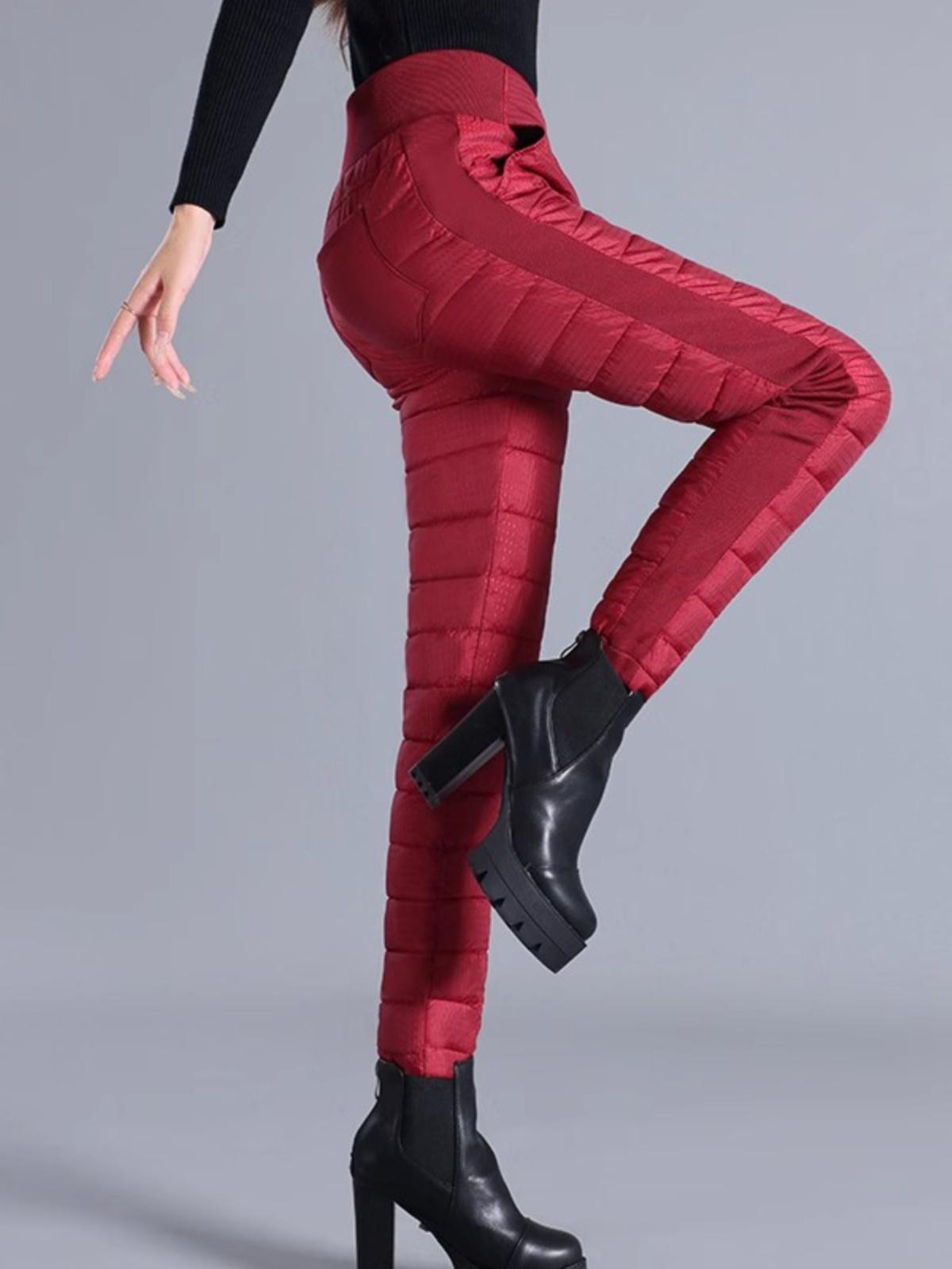 양털 패딩바지 방한복 백패킹 겨울 기모바지 방한바지 네이비블루 다크 패턴 2XL 59.5~65kg - 상세 이미지 5