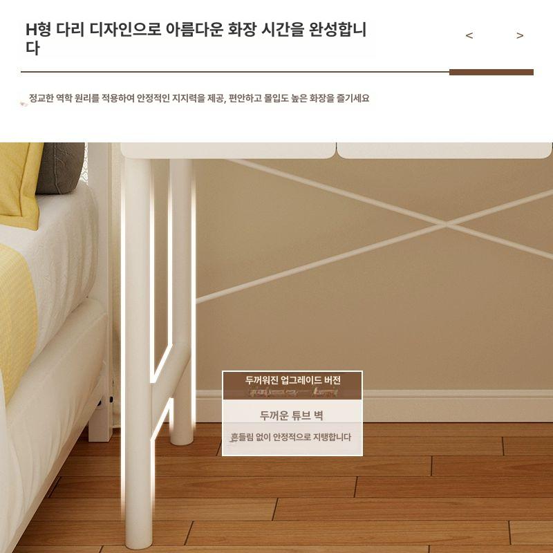 미니 화장대 메이크업 테이블 거울 원룸 침실 공주 화장대 - 상세 이미지 3