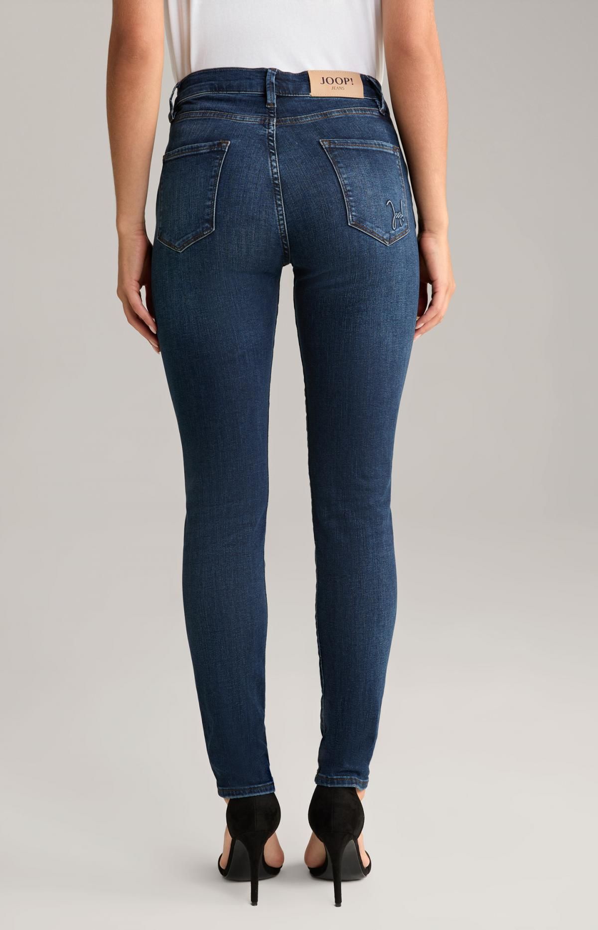 윱 슬림핏 미드라이즈 데님 스키니 진 30027472-10011921-415 DARK DENIM BLAU - 상세 이미지 3