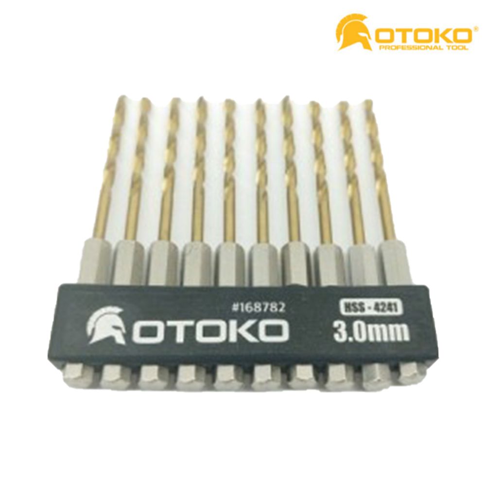 철판기리 타공 티타늄코팅 HSS 4241 철임팩드릴비트 3.0MM 10pcs+1 - 메인 이미지