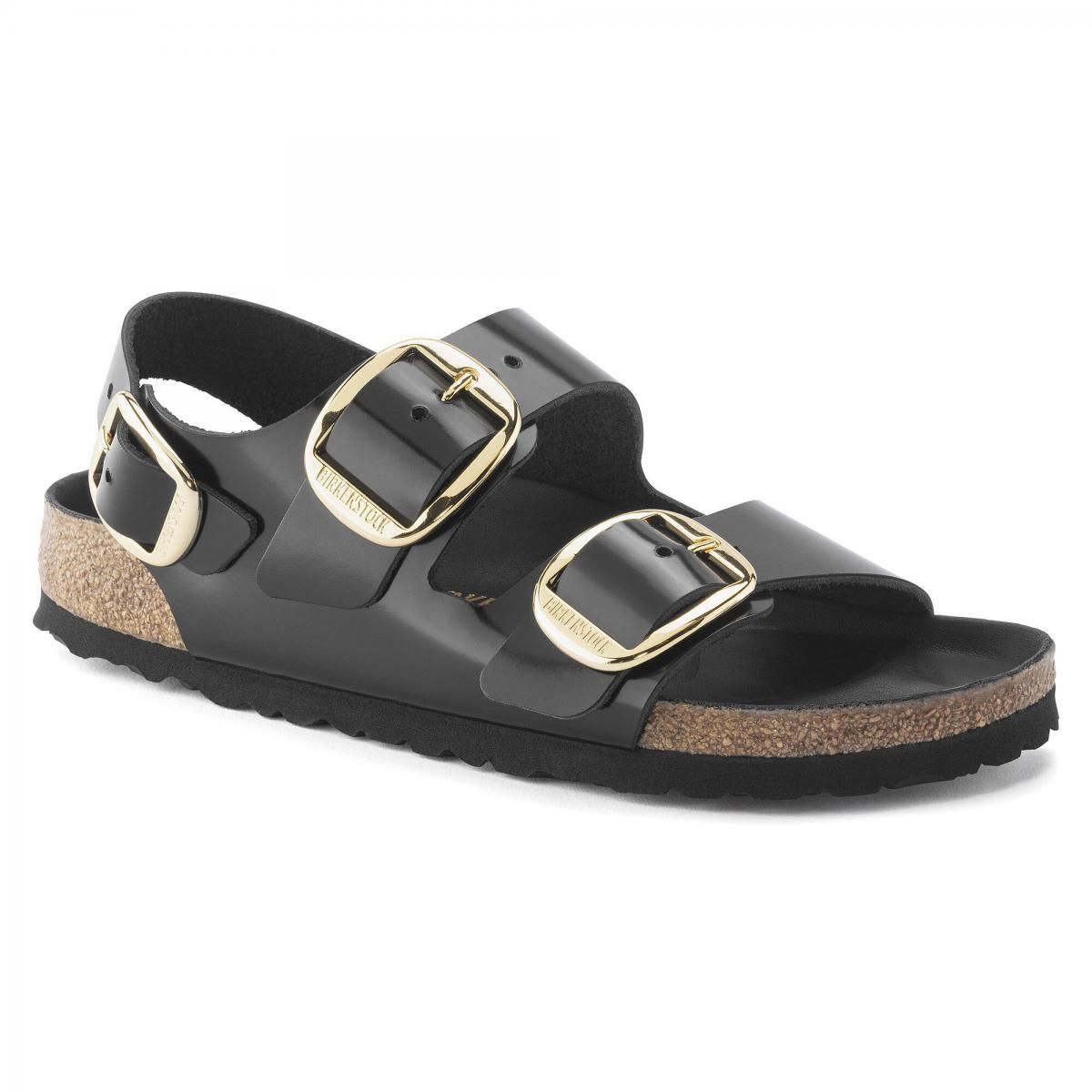 버켄스탁 럭셔리 빅버클 내추럴 레더 페이턴트 스트랩 샌들 1024143/1024211 HIGH SHINE BLACK - 상세 이미지 2