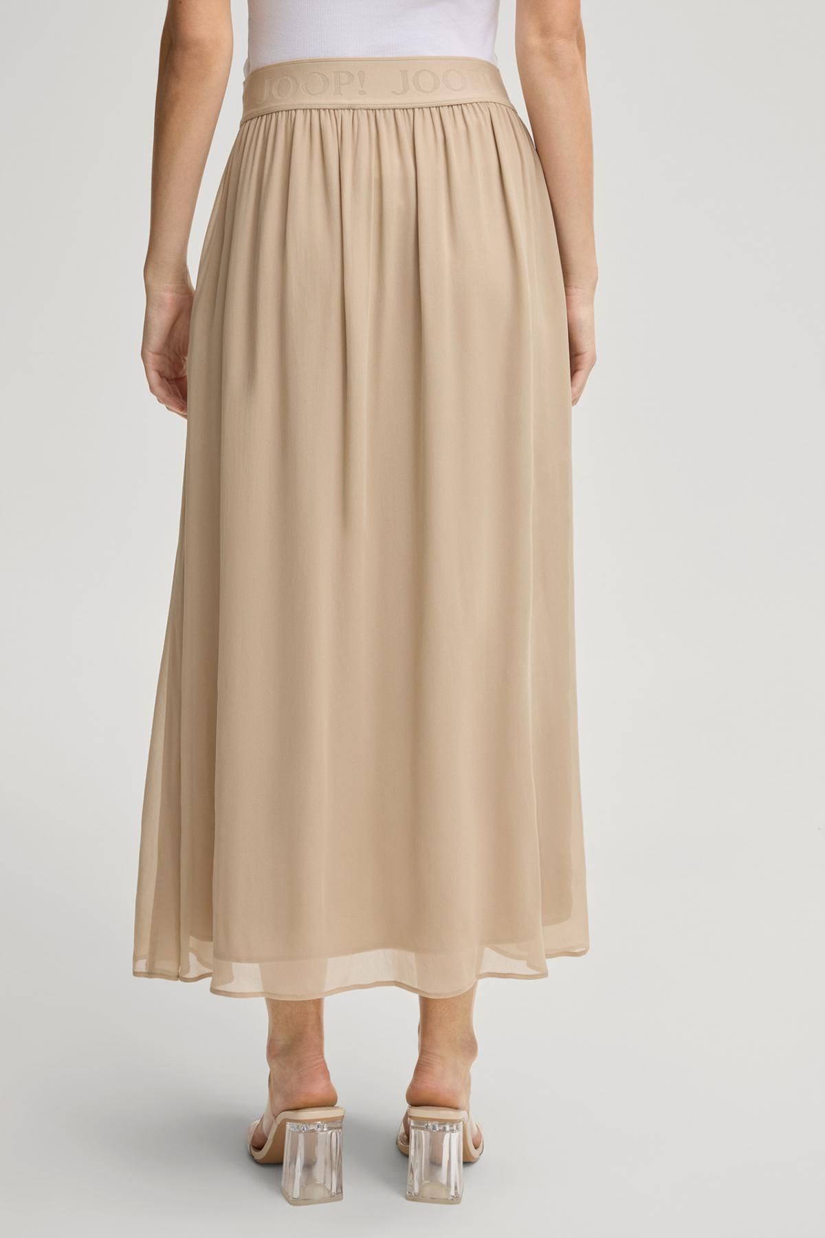 윱 플루이드 크레이프 미디 스커트 베이지 30047649-10019834-231 BEIGE - 상세 이미지 4