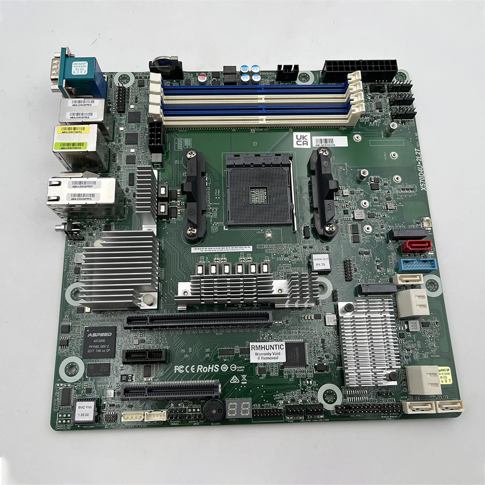 X570D4U-2L2T 서버 마더보드 AM4 DDR4 Micro-