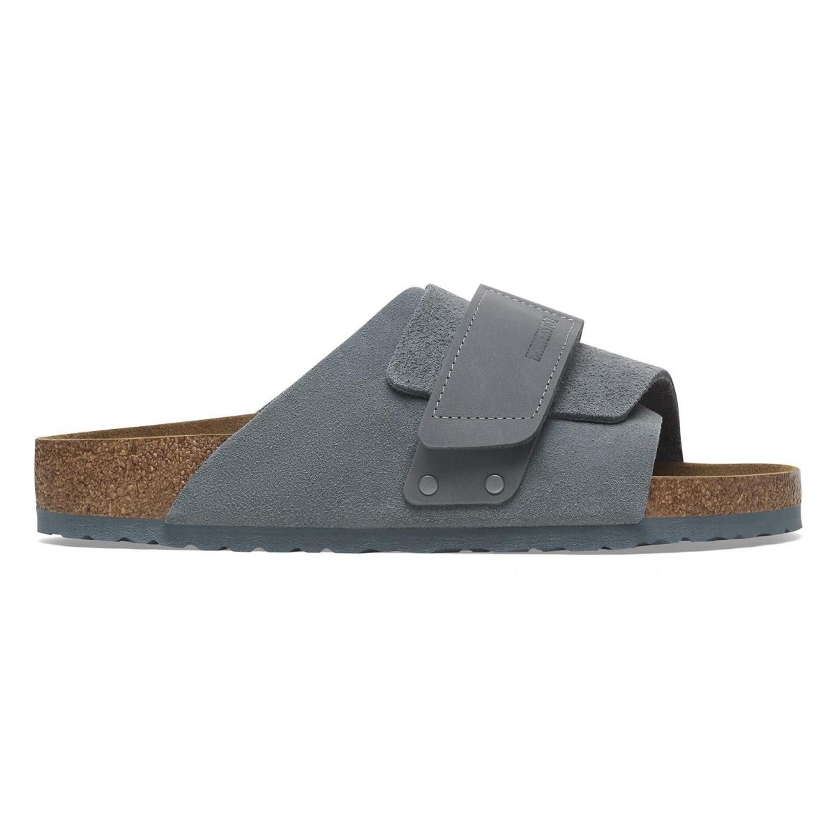 버켄스탁 프리미엄 누벅 스웨이드 스트랩 샌들 키요토 1029144/1029157 BASALT GRAY - 상품 이미지