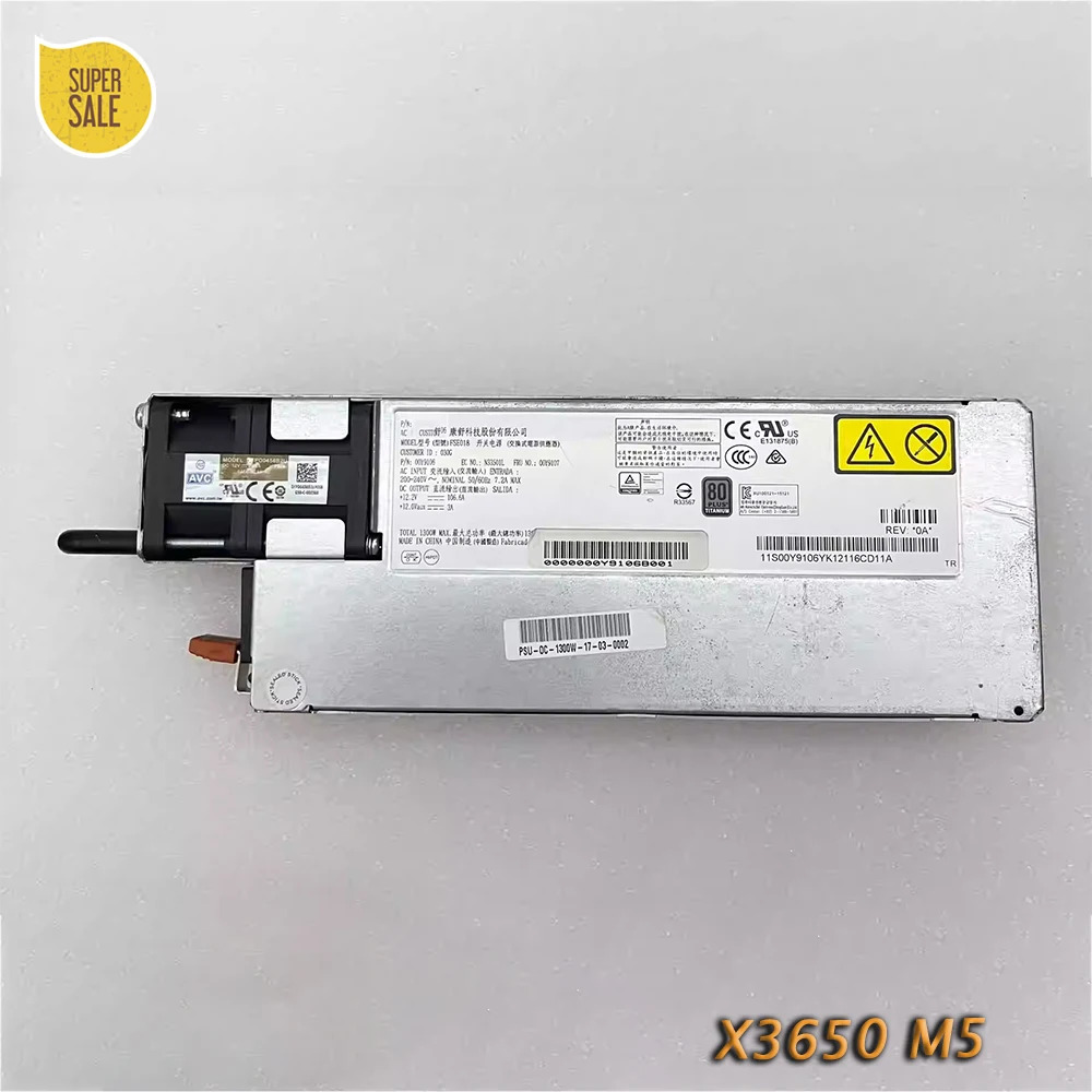 IBM X3650M5 1300W 서버 전원공급장치00Y9107 N33501L 00Y9106