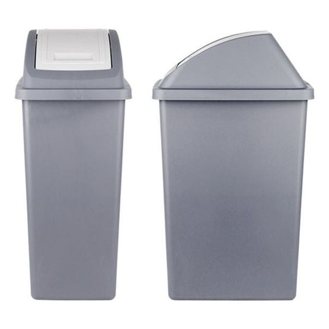 대용량 휴지통100L(딥 그레이)사무실 가정용 쓰레기통 - 메인 이미지