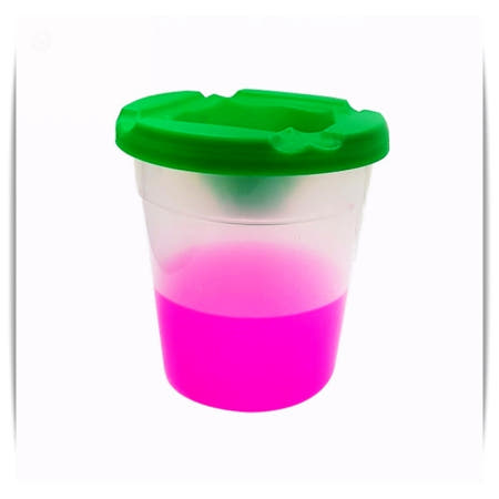 앤츠런협력사 토요 미술물통 흘림방지 튼튼한 플라스틱 뚜껑형 미술용품 앤츠런