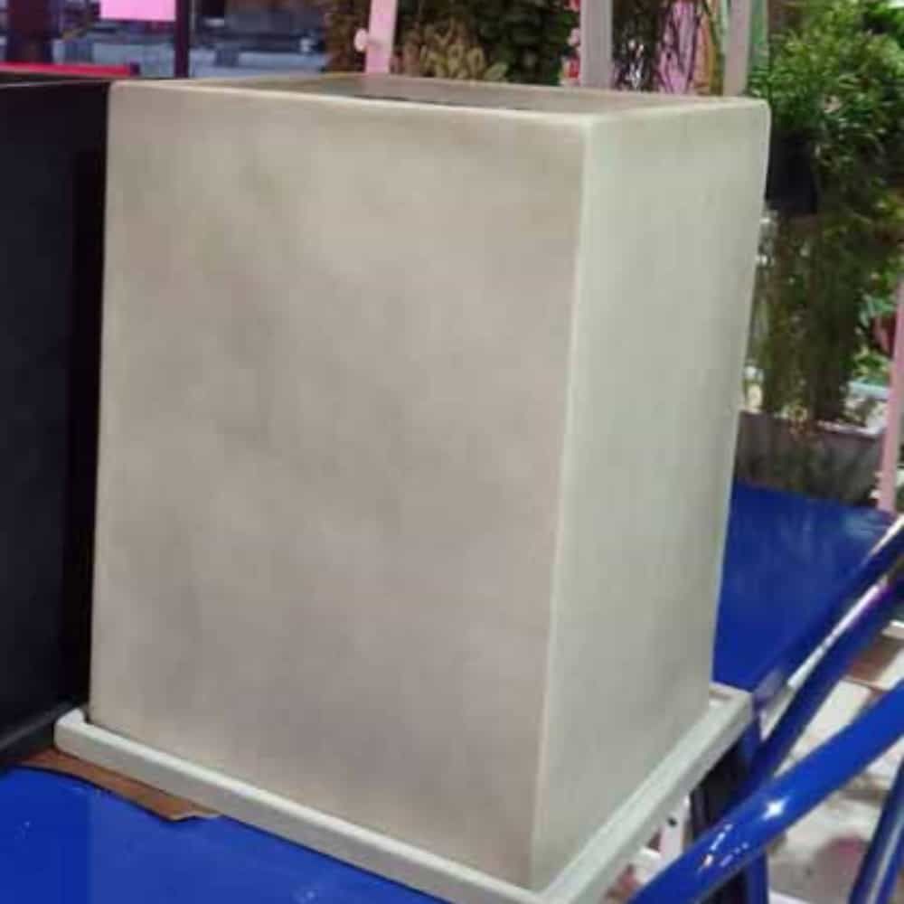 정사각 실버 23x23x32 회사화분 까페화분 창가화분 - 상품 이미지