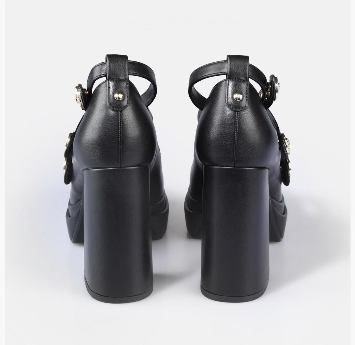 버팔로 플랫폼 스퀘어토 메리제인 힐 펌프스 02474959 SCHWARZ - 상세 이미지 4