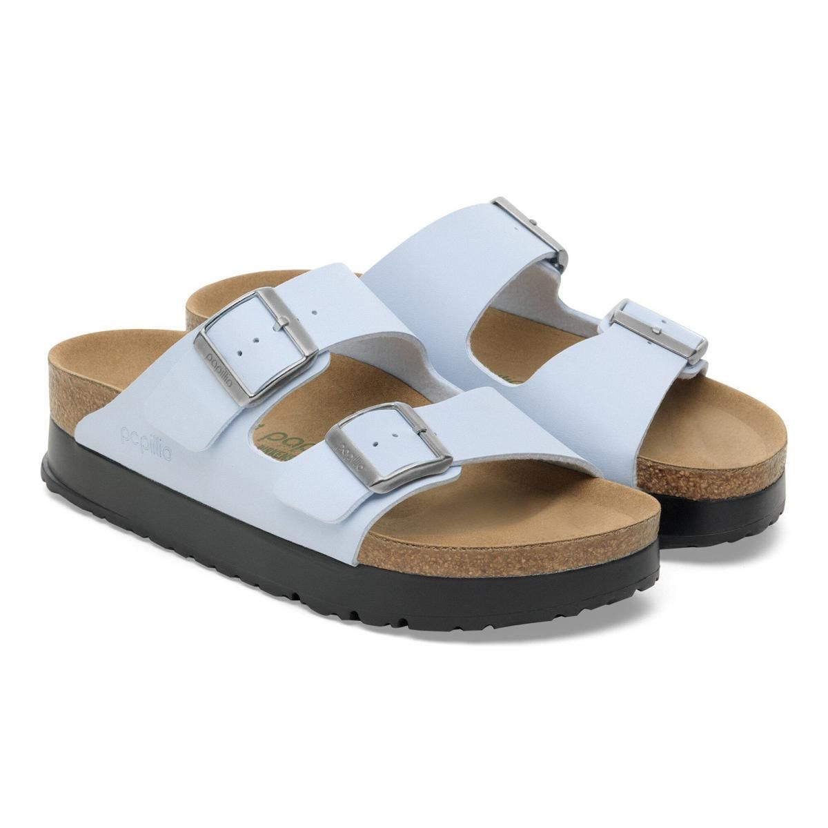 파필리오 플랫폼 비건 버클 스트랩 샌들 Arizona PAP Flex BirkoFlor 1030415 BABY BLUE - 상세 이미지 5