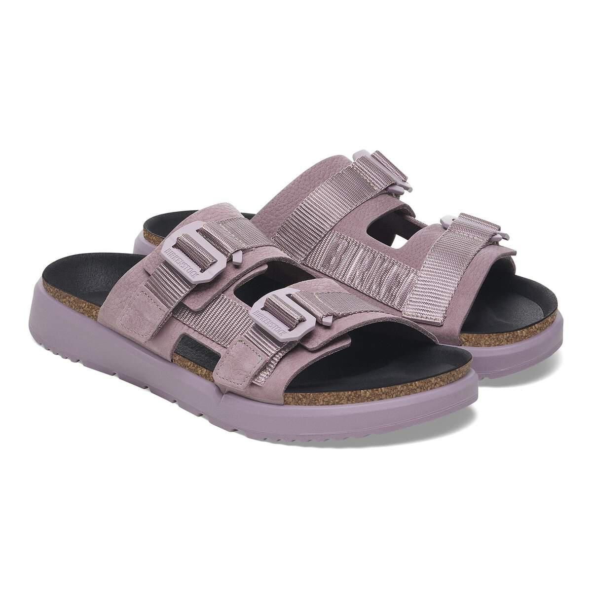 버켄스탁 신주쿠 2스트랩 내추럴 레더 텍스타일 샌들 1029576 FADED PURPLE - 상세 이미지 5