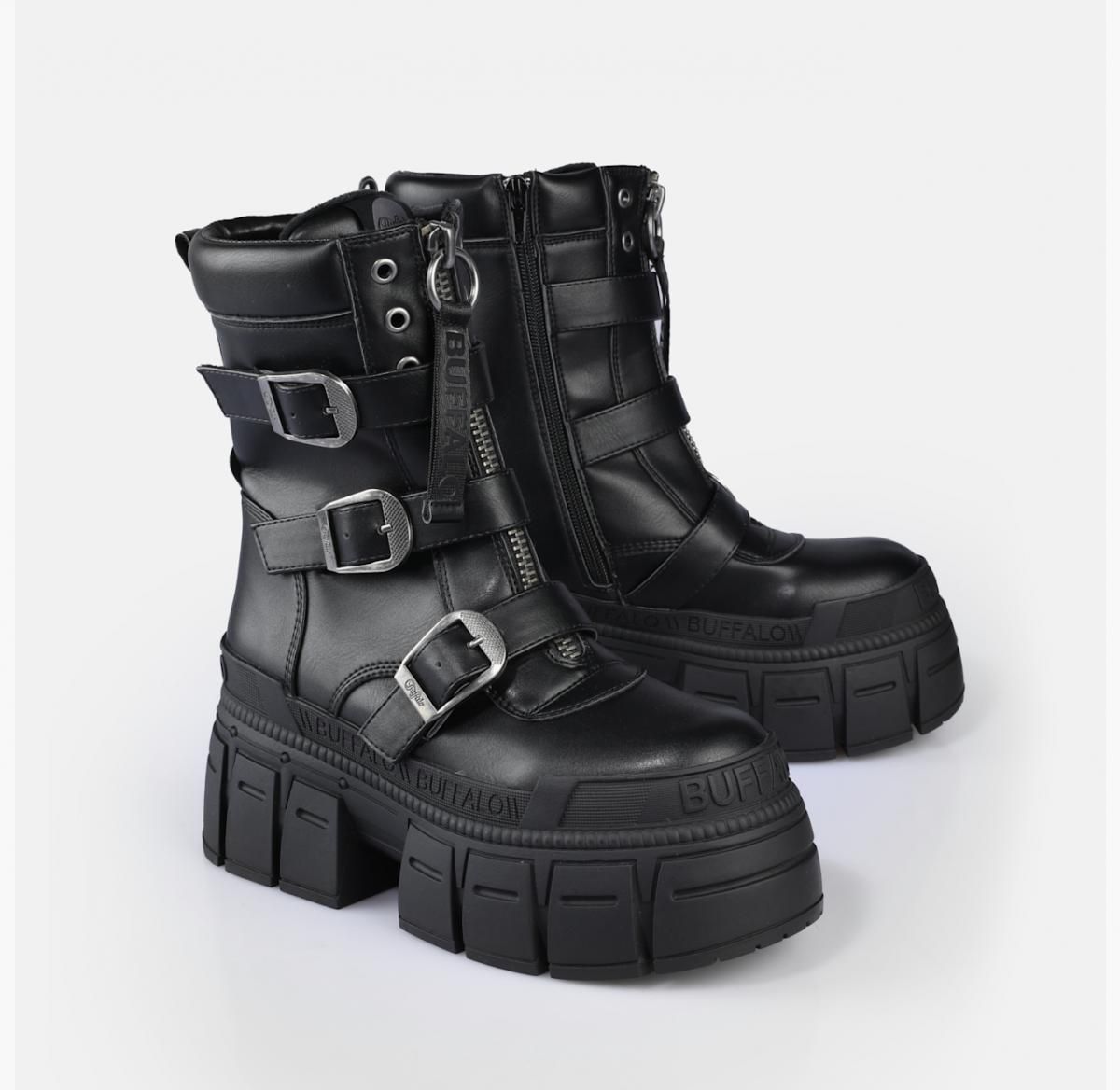 버팔로 테크니컬 청키 플랫폼 미들부츠 Gospher 02527365 SCHWARZ - 상세 이미지 3