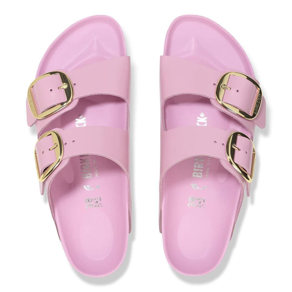 버켄스탁 아리조나 빅버클 글로시 내추럴레더 샌들 1026485/1026532 HIGH-SHINE FONDANT PINK - 상세 이미지 3