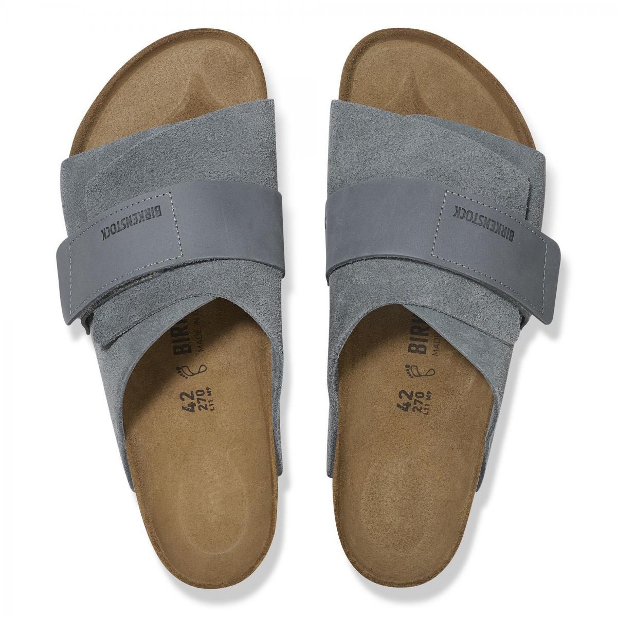 버켄스탁 프리미엄 누벅 스웨이드 스트랩 샌들 키요토 1029144/1029157 BASALT GRAY - 상세 이미지 4
