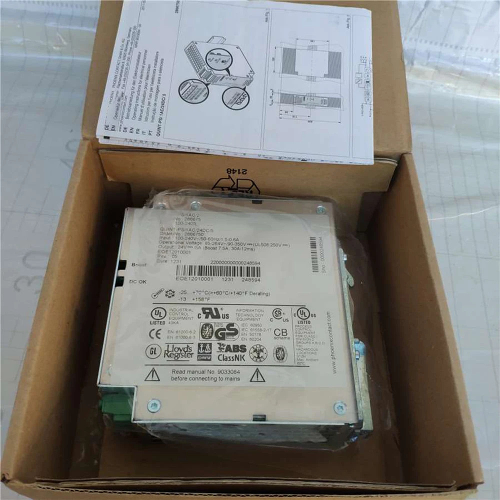 2866750 Phoenix 전원공급장치새 원본 QUINT-PS/1AC/24DC/5