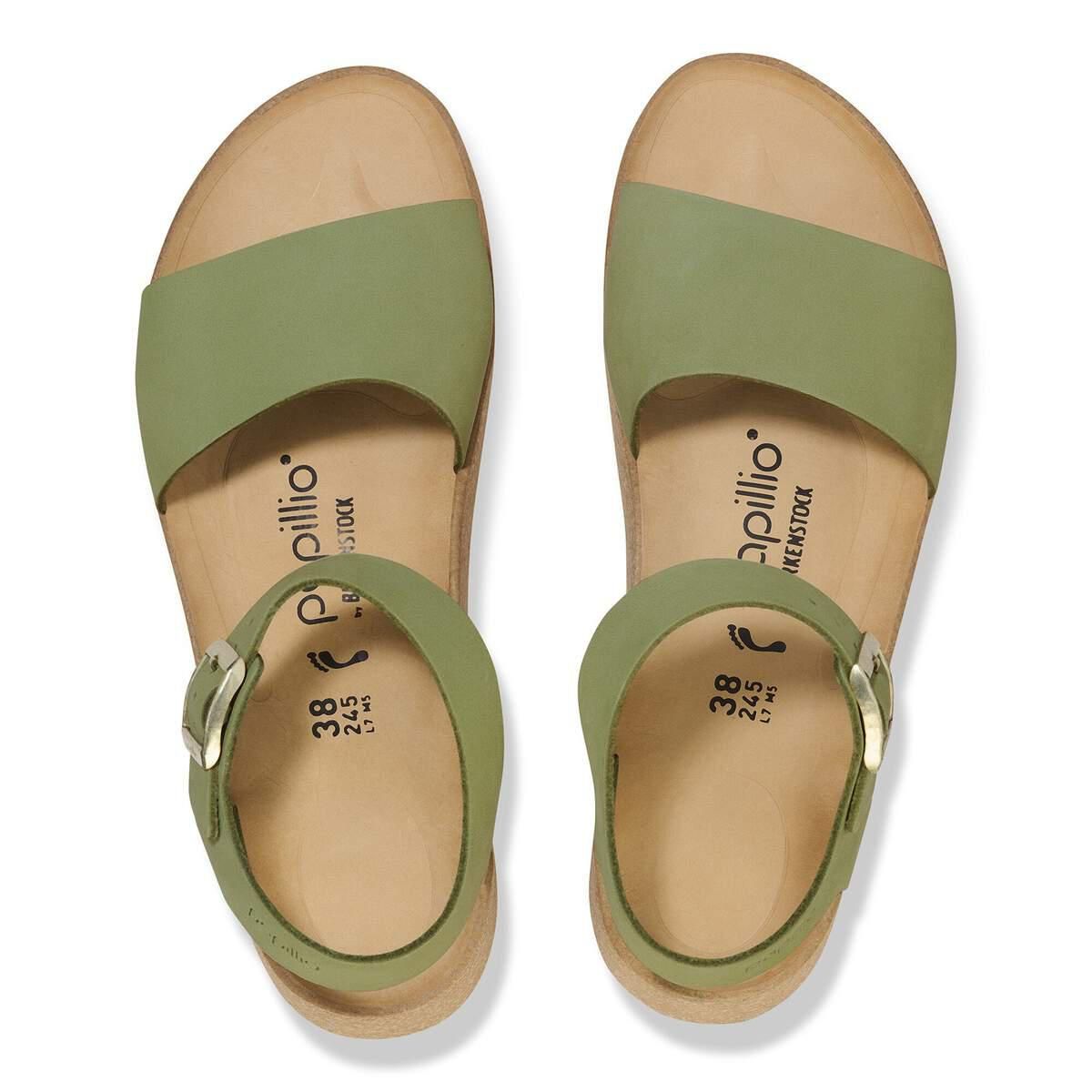 파필리오 글렌다 플랫폼 누벅레더 스트랩 샌들 1028377 GREEN TEA - 상세 이미지 3