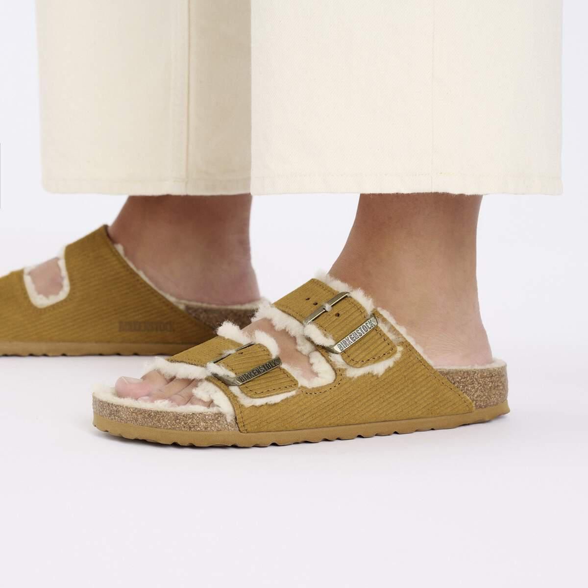 버켄스탁 아리조나 퍼 벨루어 코듀로이 코르크 브라운 1028258 CORDUROY CORK BROWN - 상세 이미지 5