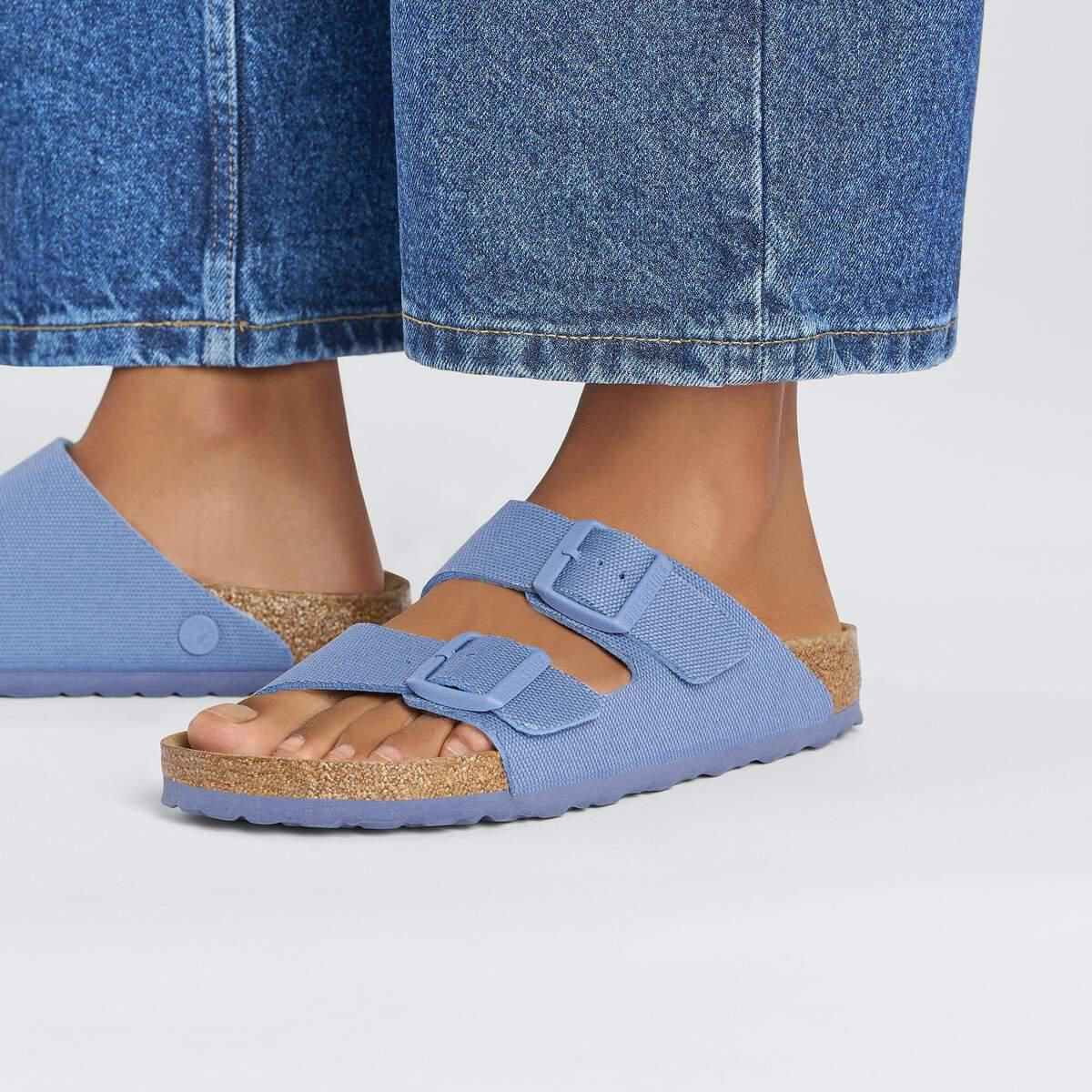 버켄스탁 아리조나 리벳 로고 비건 캔버스 샌들 엘리멘탈 블루 1026778 VEGAN CANVAS ELEMENTAL BLUE - 상세 이미지 4