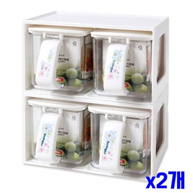 밀폐 양념통세트 4P x2개 - 메인 이미지