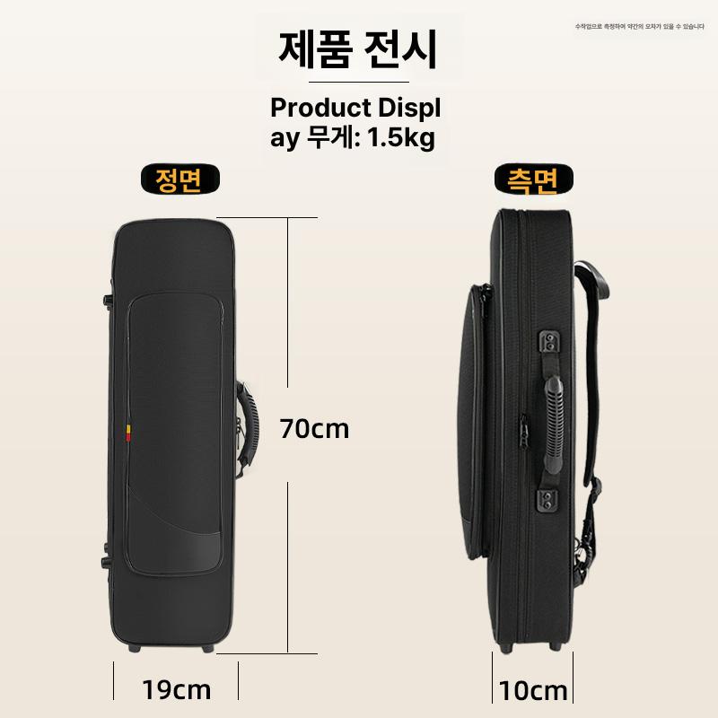 더블 클라리넷 가방 백팩 악기 수납 방수 휴대 공연 연주 케이스 - 상세 이미지 4