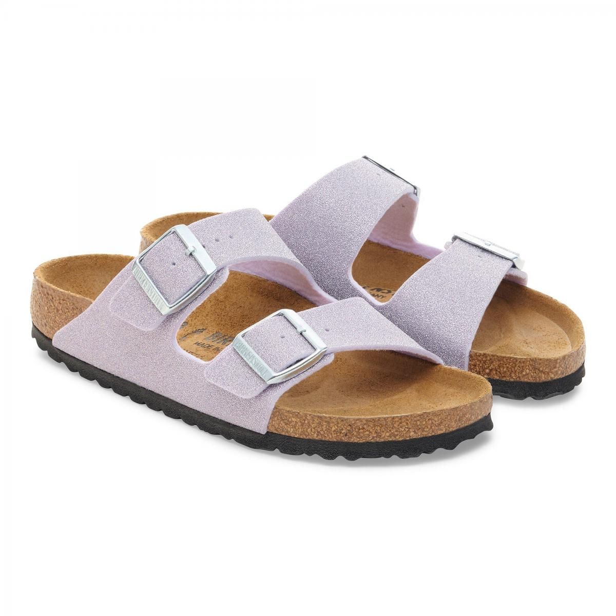 버켄스탁 글리터 스트랩 슬라이드 샌들 Arizona BS Synthetik 1030163/1030164 SHINY GLITTER FADED PURPLE - 상세 이미지 5
