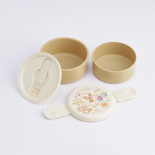 [발주상품 2~4 영업일 후 발송예정] 스케이터 Nui 빵 캐릭터 원형2단 포크 도시락 500ml ONWR1 - 주방·식기 - 하카타몰