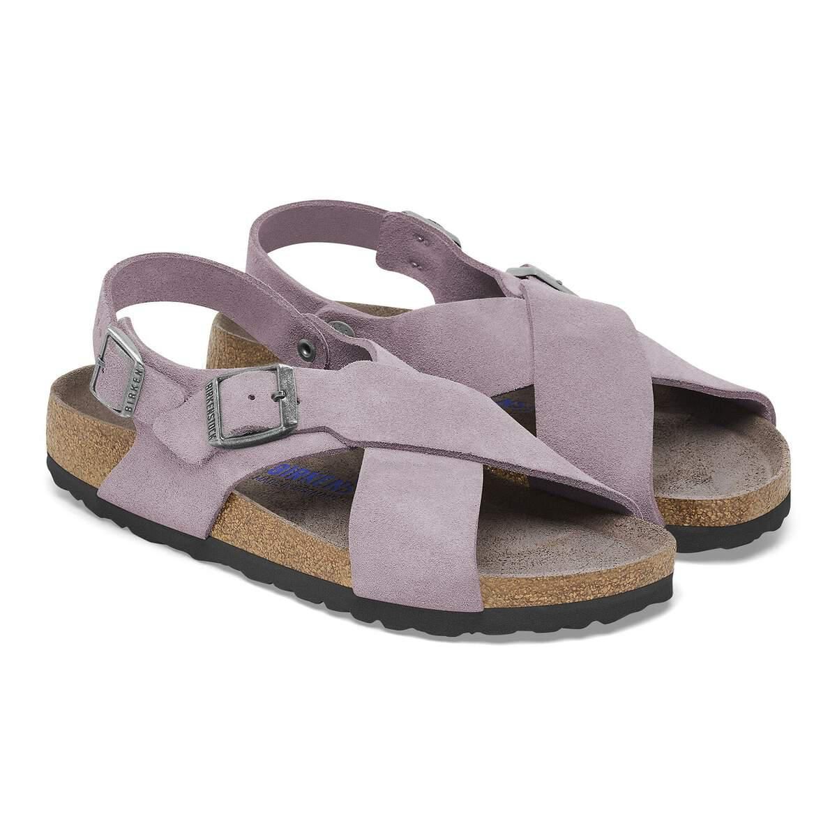 버켄스탁 소프트 풋베드 스웨이드 스트랩 샌들 1028821/1028860 FADED PURPLE - 상세 이미지 4