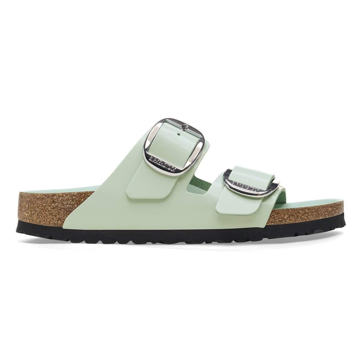 버켄스탁 빅버클 내추럴레더 페이턴트 스트랩 샌들 1026489/1026495 HIGH-SHINE SURF GREEN - 메인 이미지