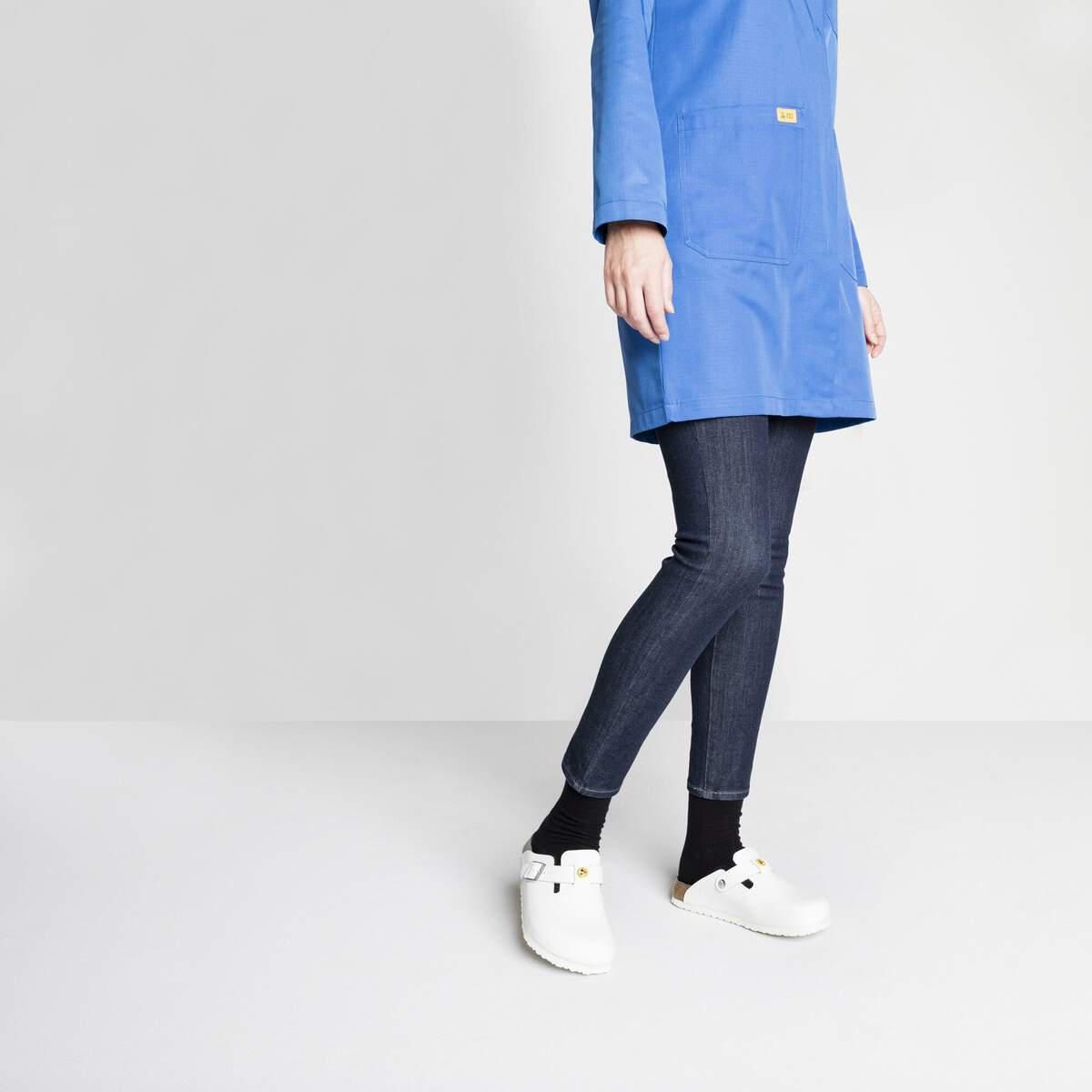 버켄스탁 내추럴 레더 보스턴 ESD 클로그 슬리퍼 0061370/0061378 WEISS - 상세 이미지 5