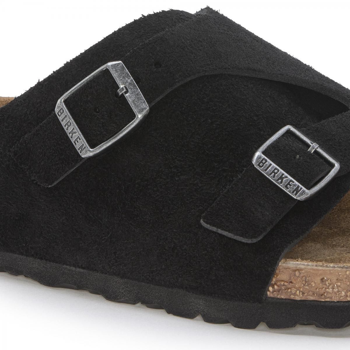 버켄스탁 프리미엄 스웨이드 스트랩 샌들 Zrich Suede Leather 1025045/1025060 SCHWARZ 이미지 6