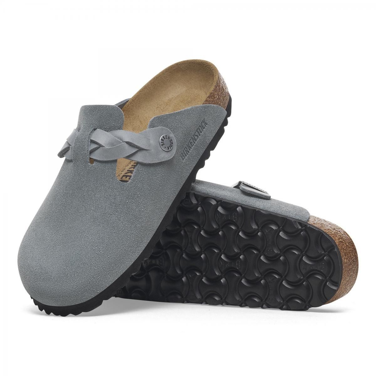 버켄스탁 프리미엄 스웨이드 브레이드 뮬 Boston 1029114/1029086 BASALT GRAY - 상세 이미지 5
