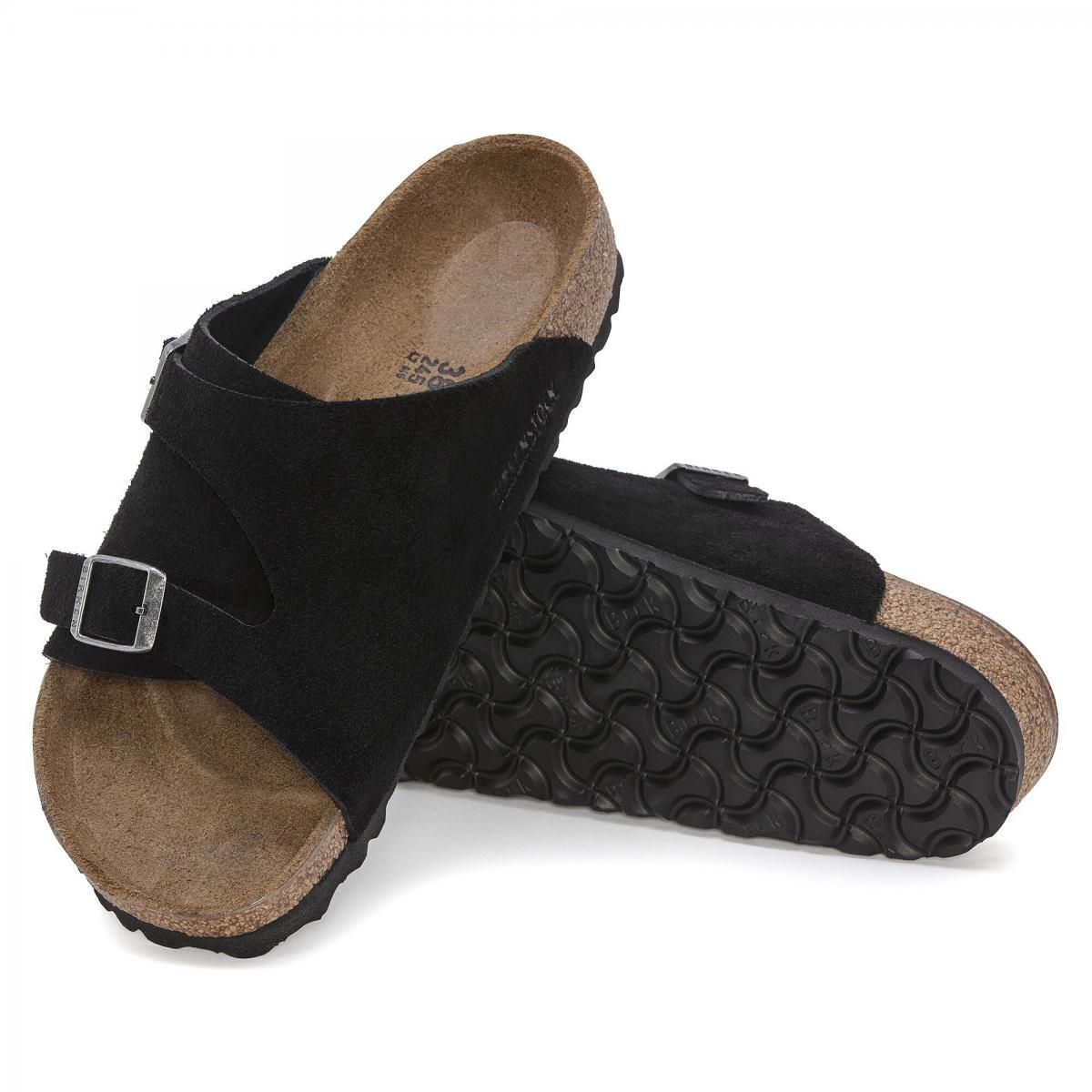 버켄스탁 프리미엄 스웨이드 스트랩 샌들 Zrich Suede Leather 1025045/1025060 SCHWARZ - 상세 이미지 3