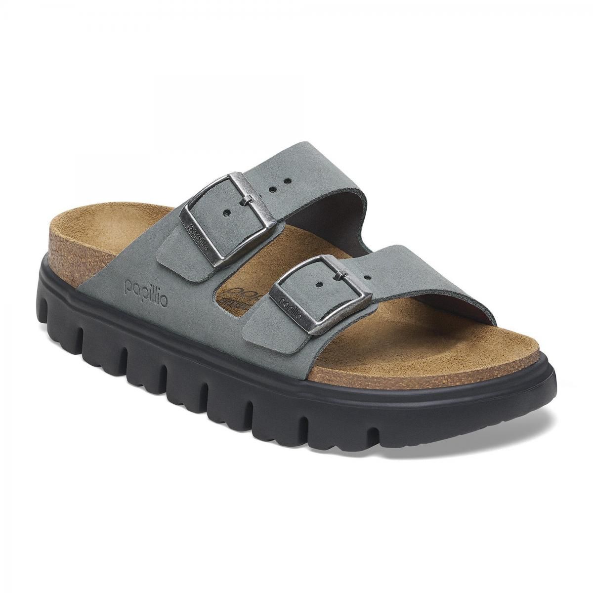파필리오 스웨이드 플랫폼 벨크로 스트랩 샌들 1029150 BASALT GRAY/ BLACK - 상세 이미지 2