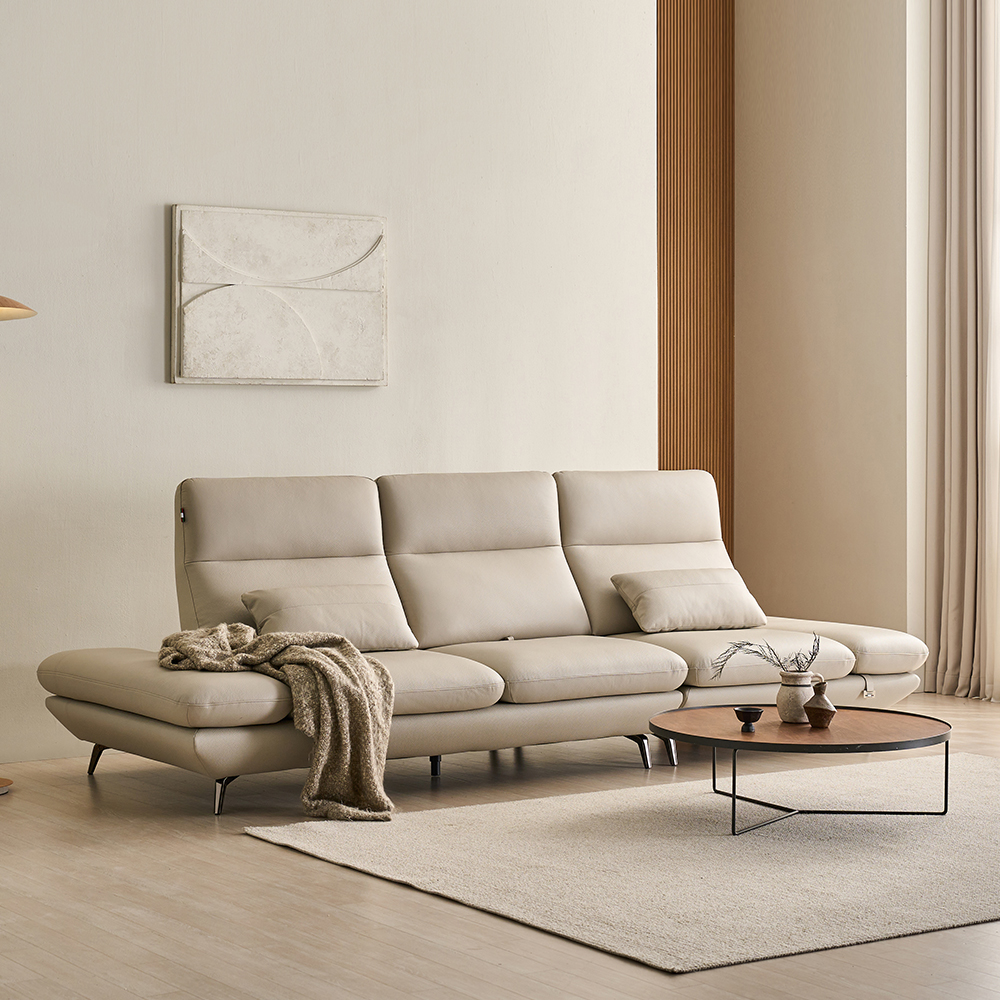 핀란디아 디엘 이태리 통가죽 4인용 3인용 소가죽 스윙 천연가죽 소파