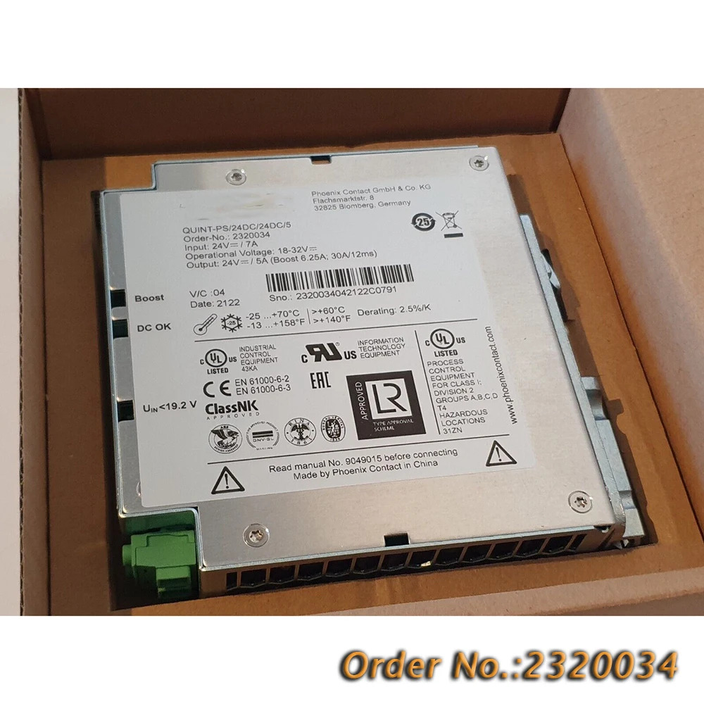 산업제어 신 2320034 PhoenixQUINT-PS/24DC/24DC/5 QUINT POWER DC/DC 컨버터 24VDC/5A