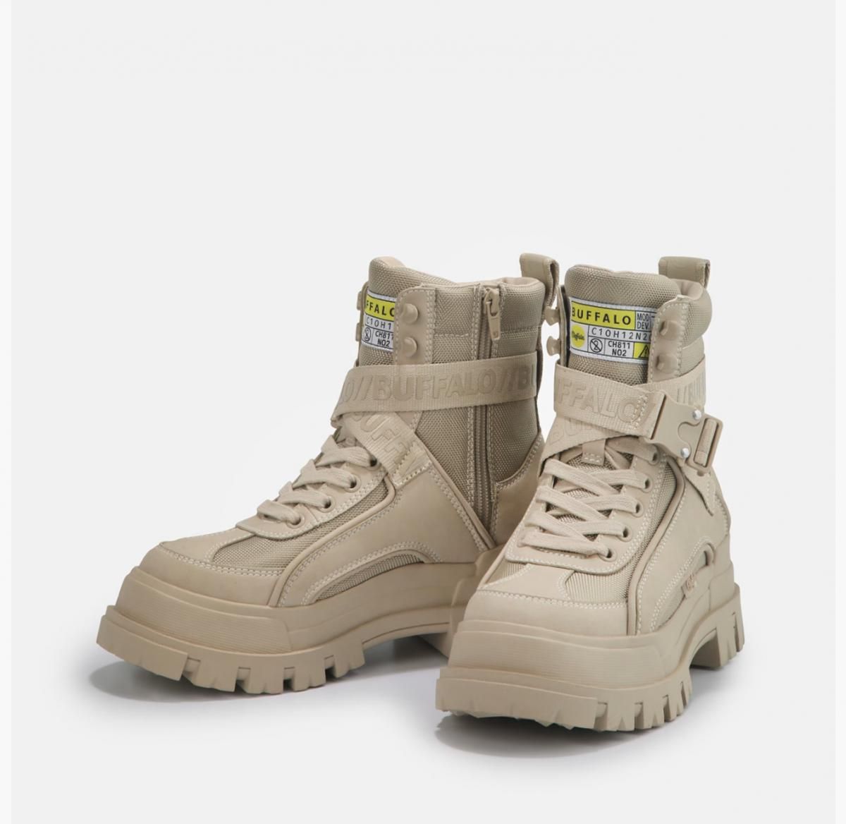 버팔로 레이스업 미들 부츠 Aspha COM 1 01944180 BEIGE - 상세 이미지 4