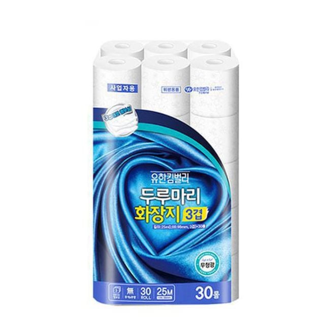 유한킴벌리 두루마리 롤 화장지 3겹 25Mx30롤x1팩 - 상품 이미지