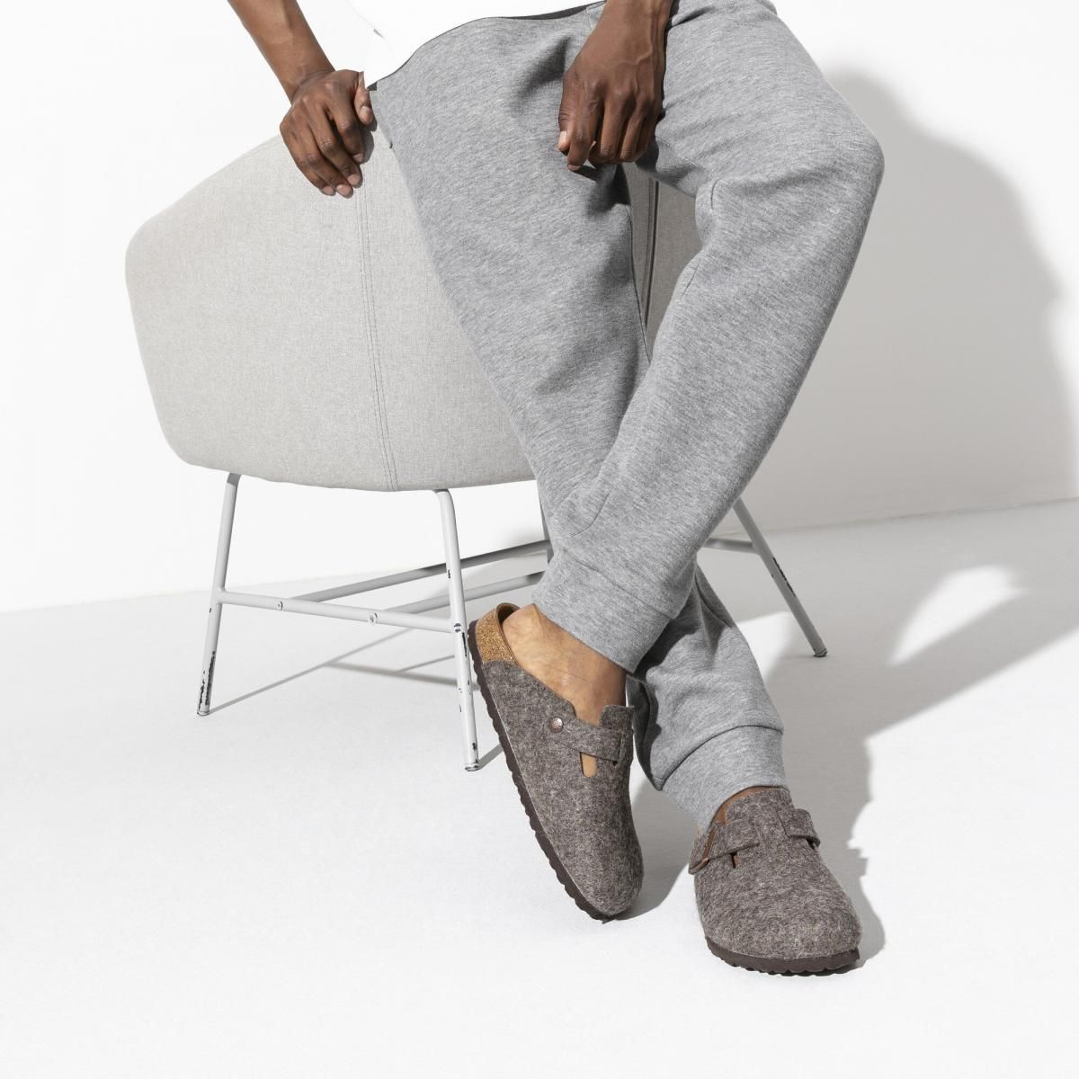 버켄스탁 프리미엄 울펠트 스트랩 클로그 슬리퍼 Boston Wool 0160581/0160583 CACAO - 상세 이미지 4