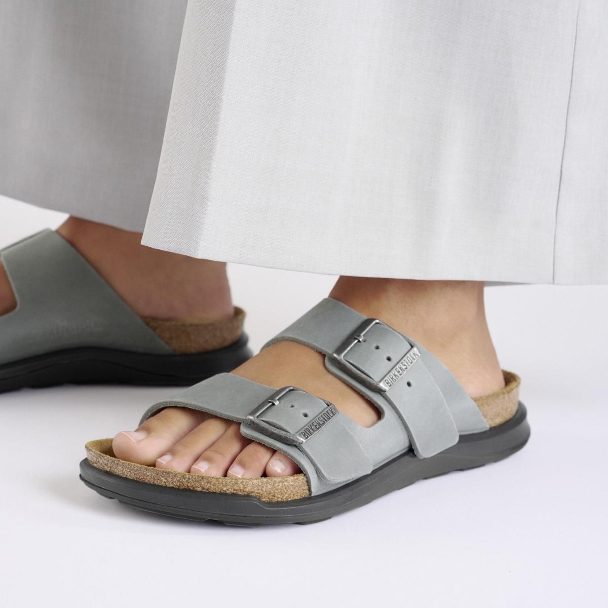 버켄스탁 테크니컬 스트랩샌들 Arizona 크로스타운 왁시 레더 1029557 BASALT GRAY - 상세 이미지 4