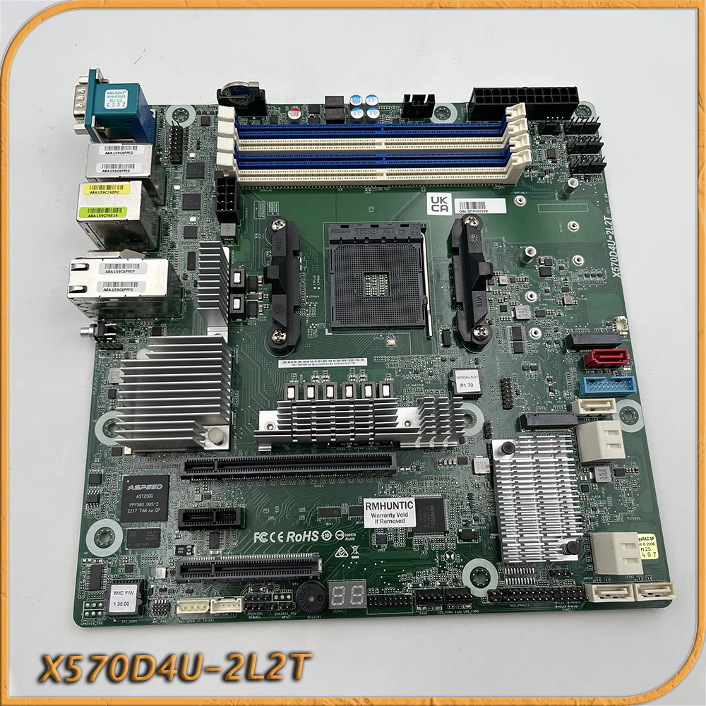 X570D4U-2L2T 서버 마더보드 AM4 DDR4 Micro-