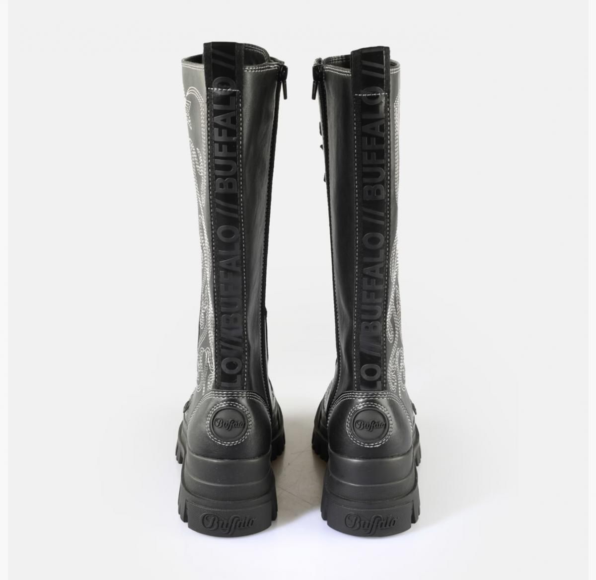 버팔로 웨스턴 테크니컬 롱 레이스업 부츠 02386088 WEISS/SCHWARZ - 상세 이미지 5