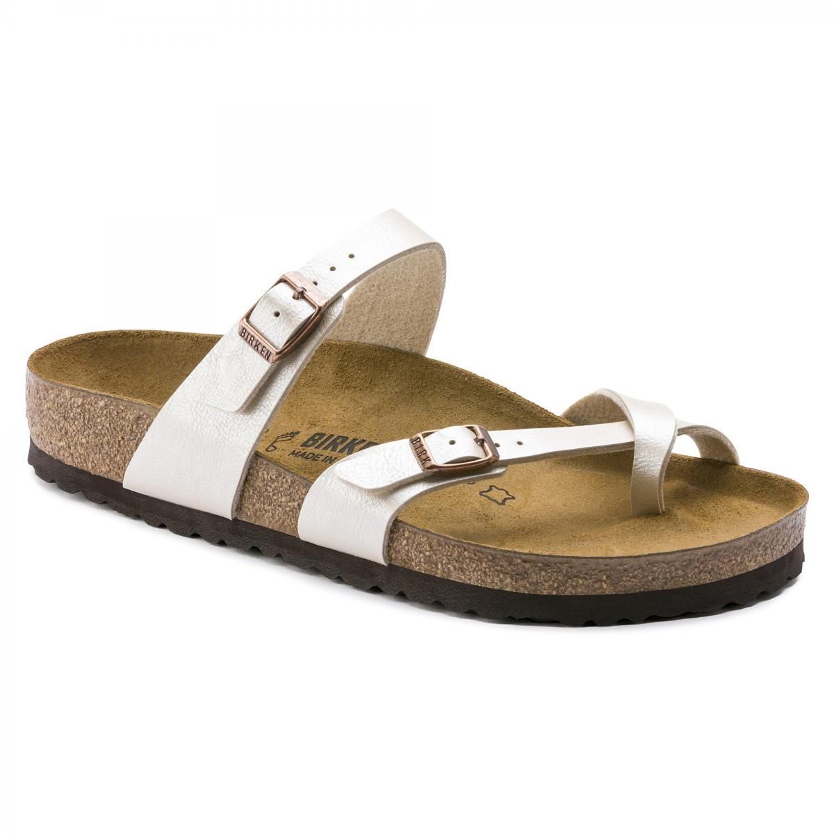 버켄스탁 실버 스트랩 컴포트 Mayari BirkoFlor 샌들 0071661/1020664 GRACEFUL PEARL WHITE - 상세 이미지 2