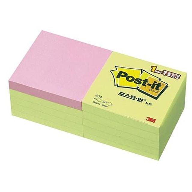 3M 포스트잇 9+1 pad free 654 사무용품 문구류 문구 - 상품 이미지