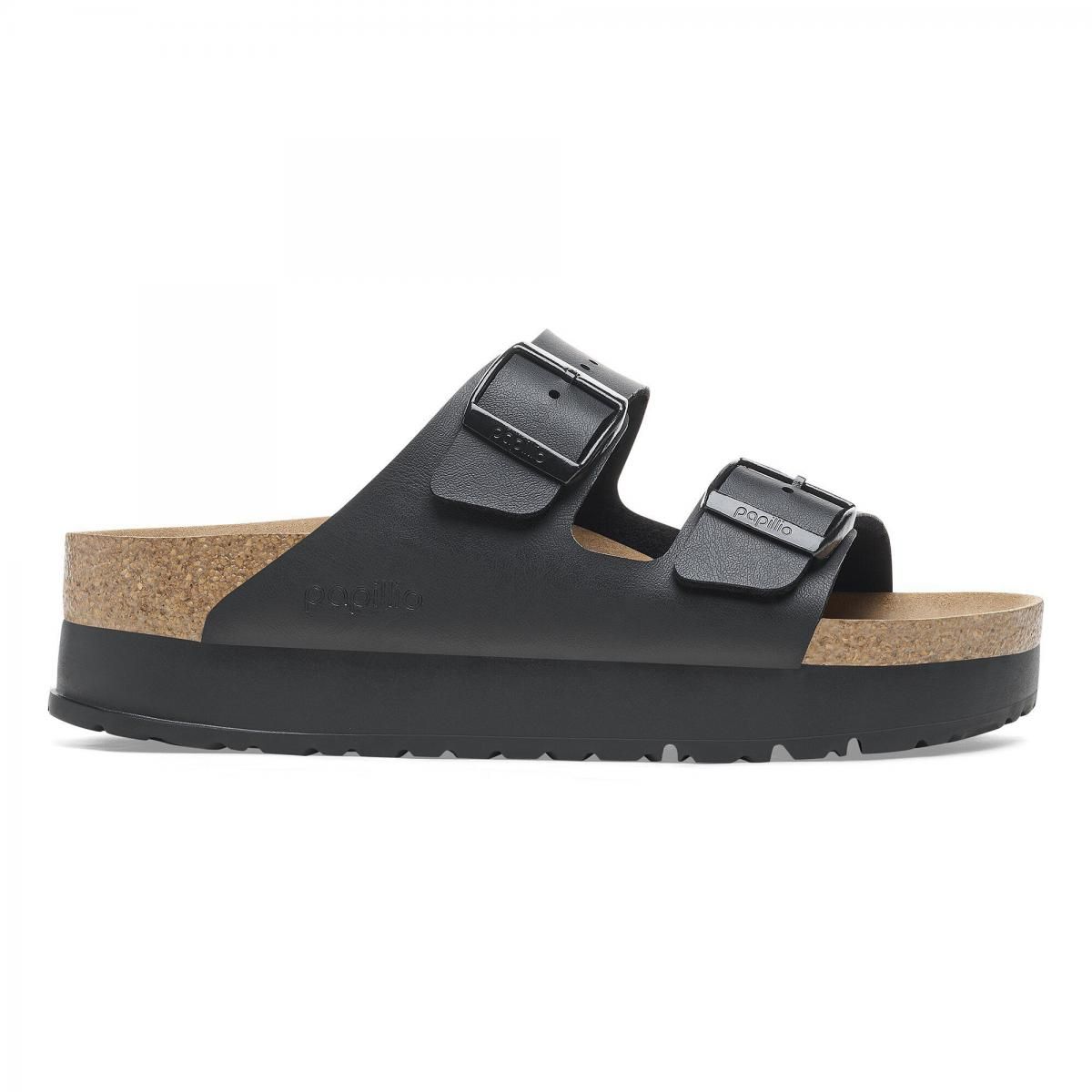 파필리오 플랫폼 비건 스트랩 샌들 Arizona PAP Flex BirkoFlor 1027395 SCHWARZ - 메인 이미지