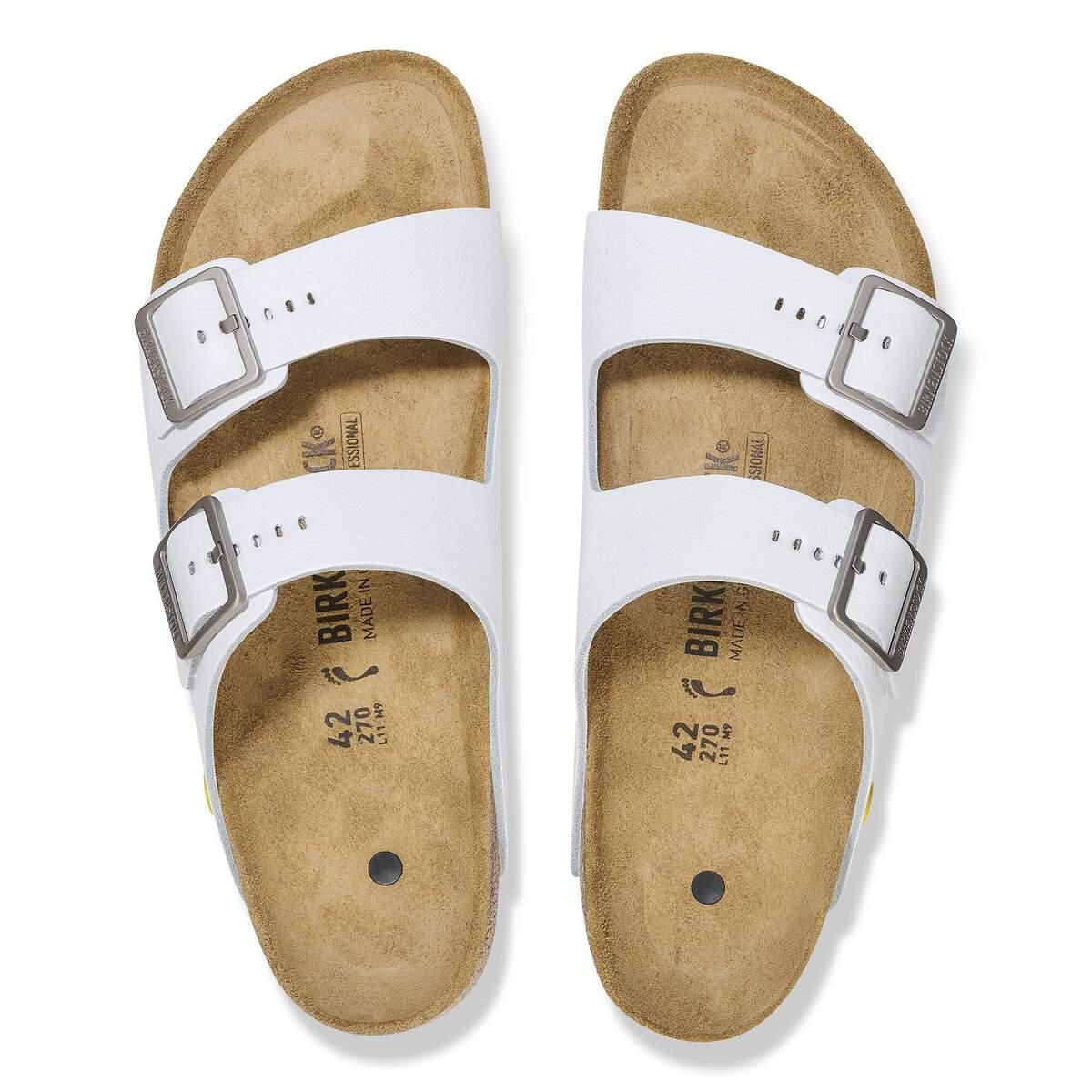 버켄스탁 애리조나 ESD 내추럴 레더 스트랩 샌들 1028990/1029000 WEISS - 상세 이미지 3
