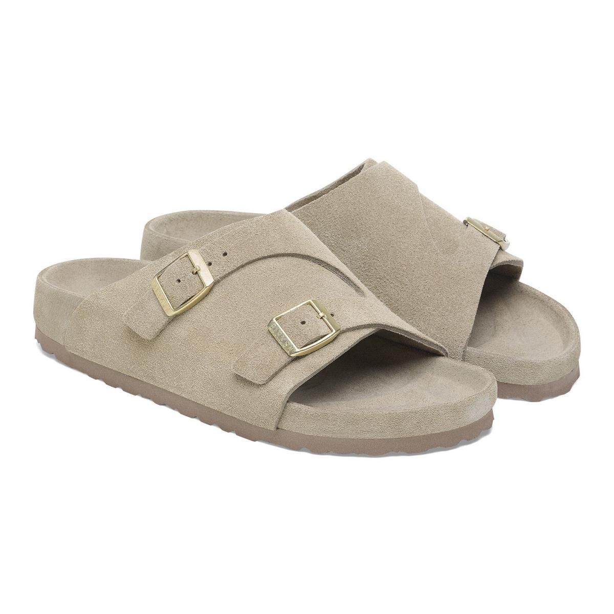 버켄스탁 프리미엄 스웨이드 스트랩 샌들 취리히 1029960/1015578 ALLOVER TAUPE 이미지 7