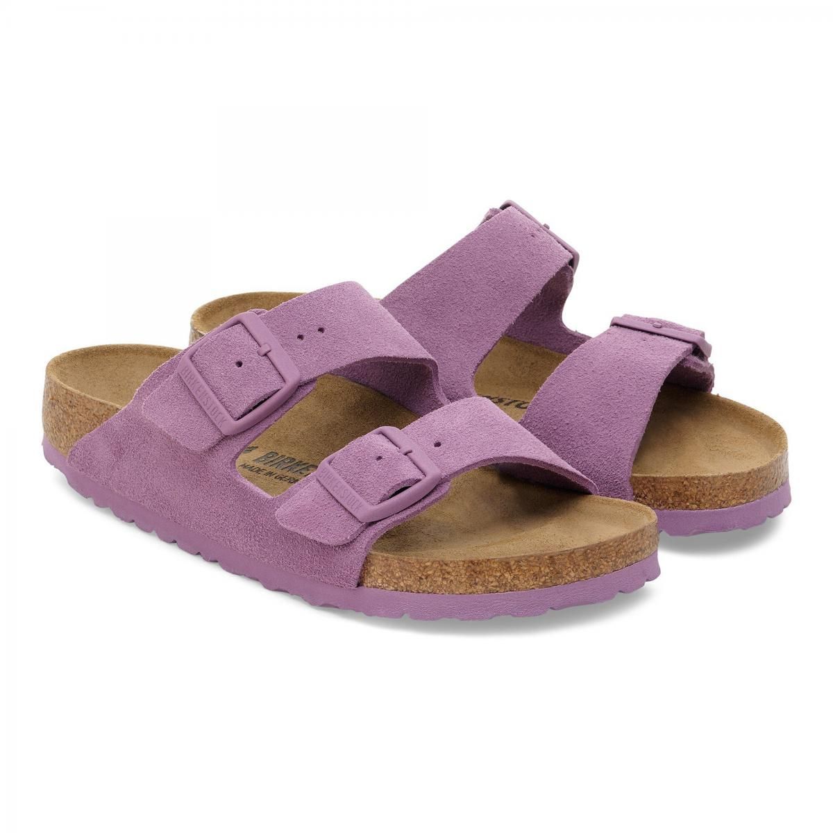 버켄스탁 트렌디 벨크로 스트랩 라벤더 스웨이드 슬라이드 샌들 1030641/1030636 MAUVE - 상세 이미지 5