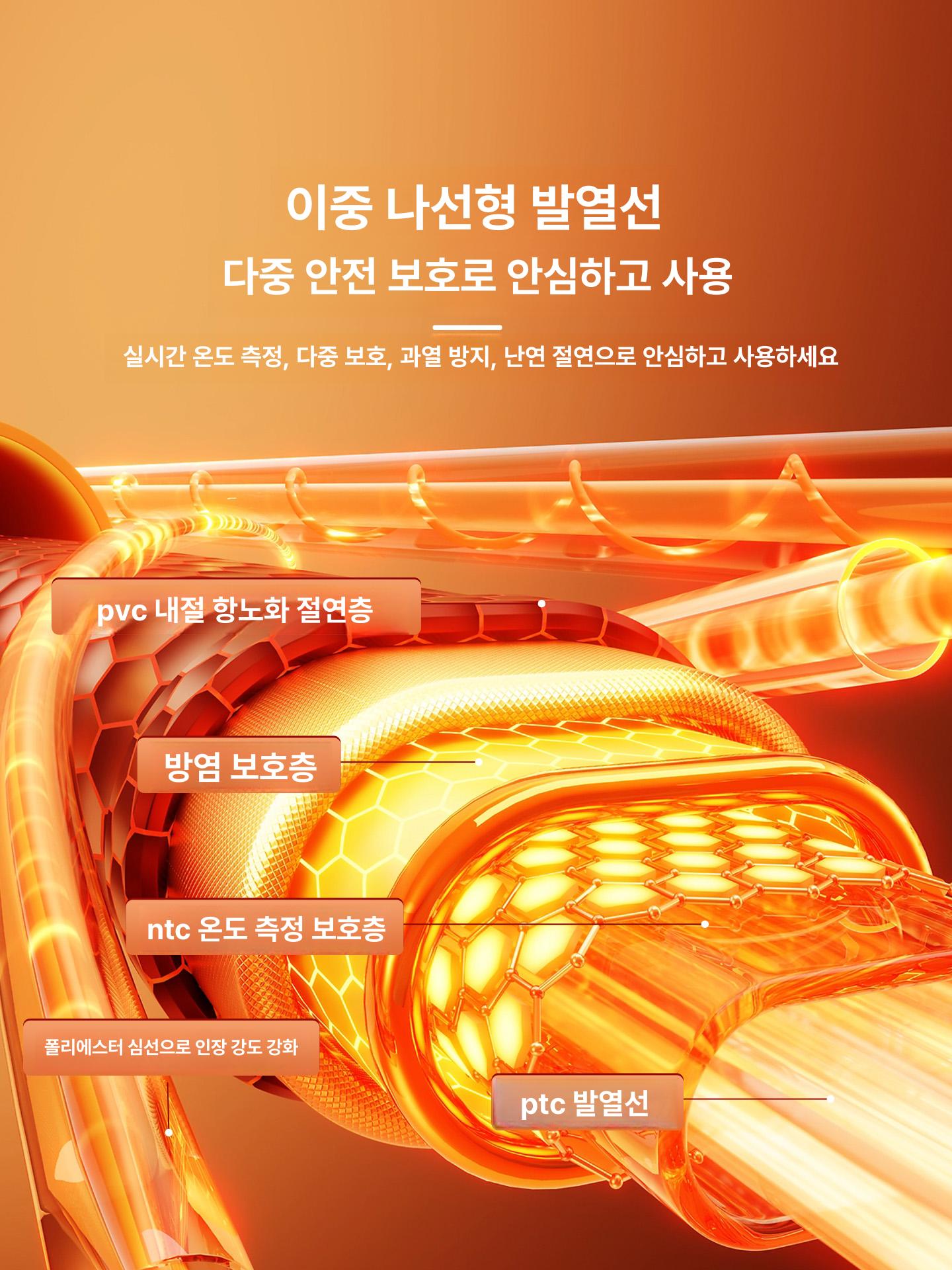 전기 따뜻한 입는담요 USB 온열 발열 이불 충전식 사무실 1인용 시더애프리콧 150x80cm - 상세 이미지 5