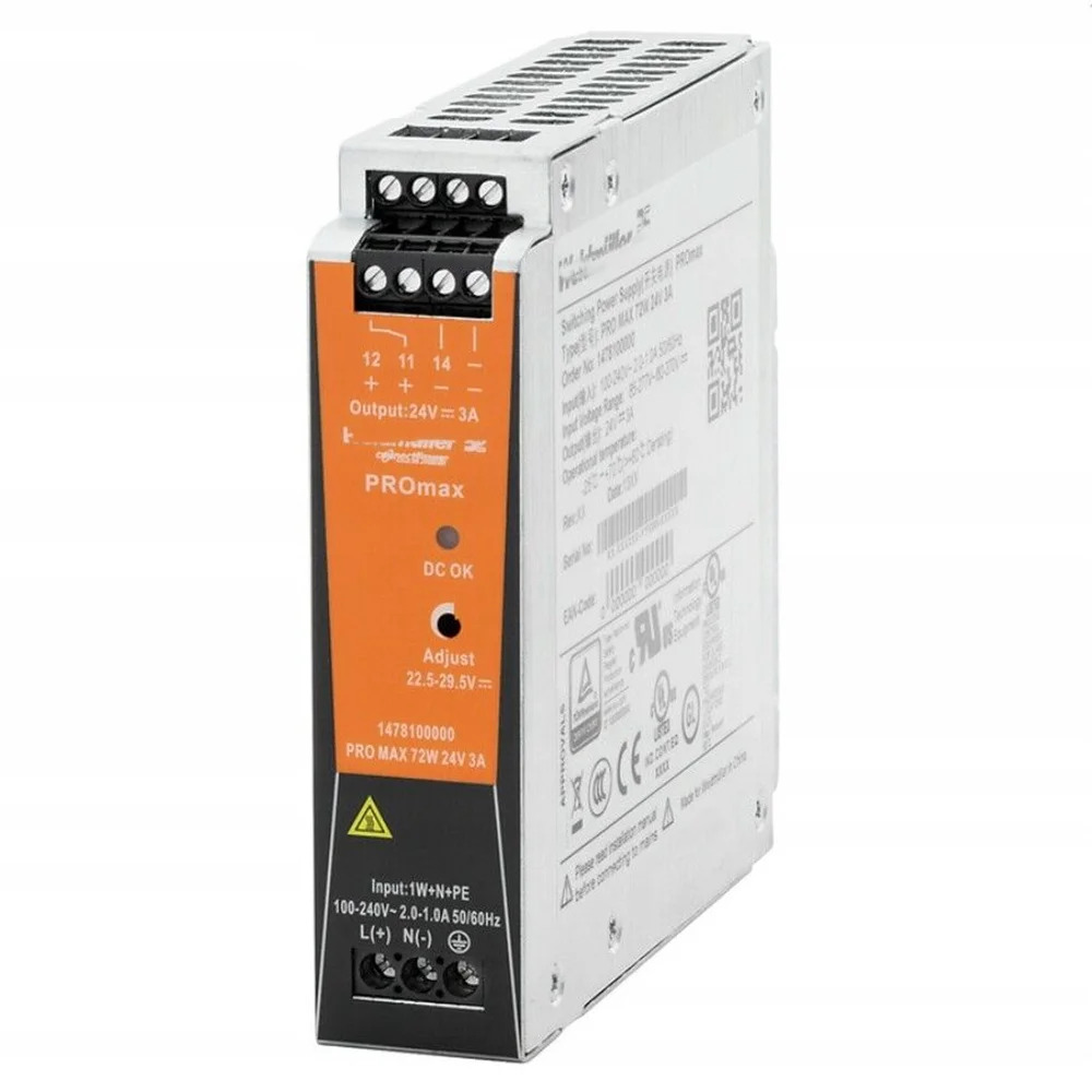 Weidmuller 스위칭 전원공급장치1478220000 프로 맥스 72W 12V 6A