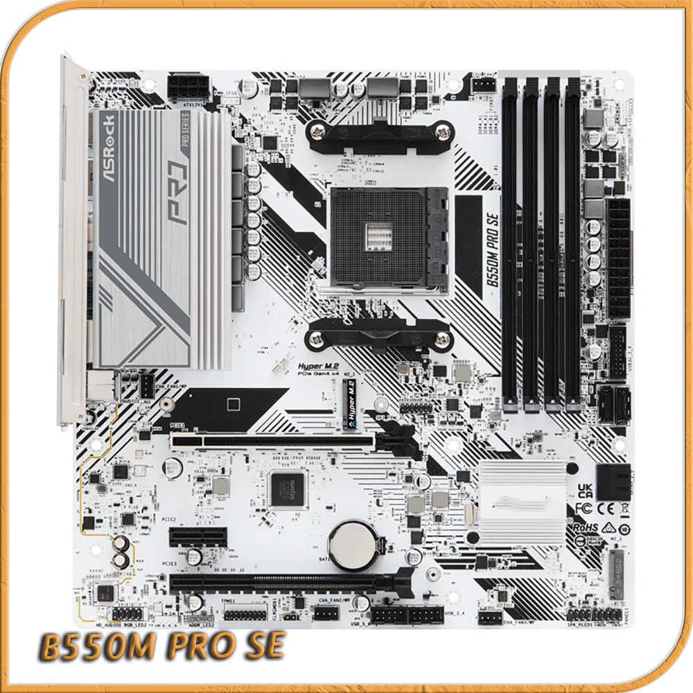 ASRock호환 B550M PRO SE 오리지널 AM4 DDR4 시리즈 화이트 2.5G용